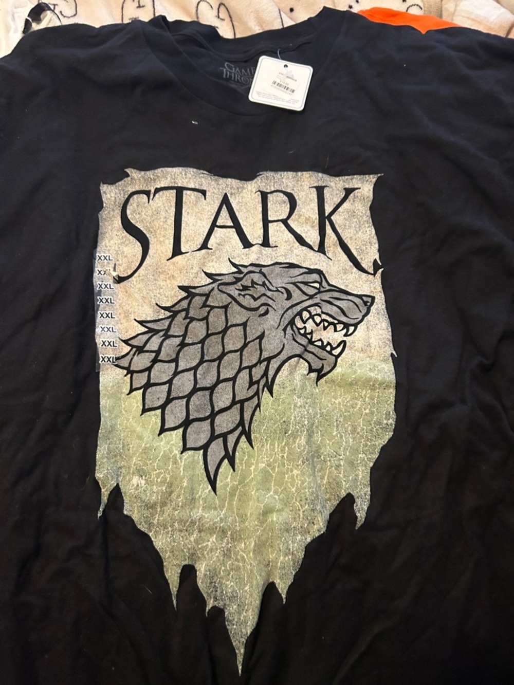 Game of Thrones Stark Direwolf Graphic Tee - Black